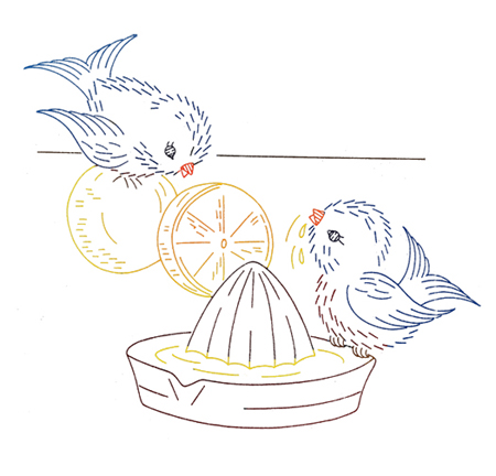 AB7017 Lemonade Bluebird Couple - Click Image to Close
